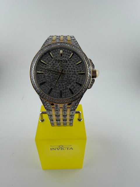 50301-Invicta Celestial Mens Watch with a Pave Crystal Dial and Bezel With Gold Trim
