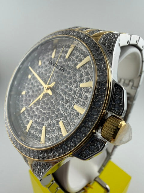 50301-Invicta Celestial Mens Watch with a Pave Crystal Dial and Bezel With Gold Trim