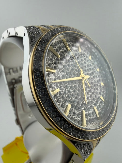 50301-Invicta Celestial Mens Watch with a Pave Crystal Dial and Bezel With Gold Trim