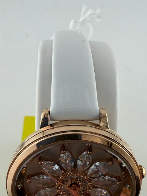 70360-Invicta Celestial Lady 34 mm w/Spinning Jeweled Dial White Band