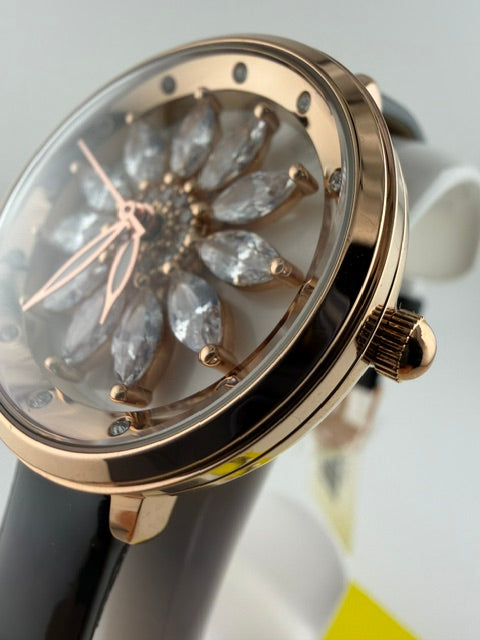 70361-Invicta Celestial Lady 34 mm w/Spinning Jewled Dial Black Band