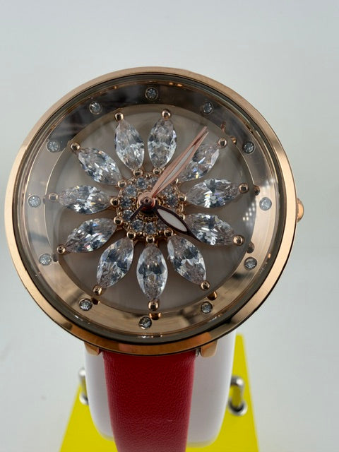 70356- Invicta Celestial  Lady 38mm Gold Tone Case Black Metal Dial Black Band SD-007 Quartz #5