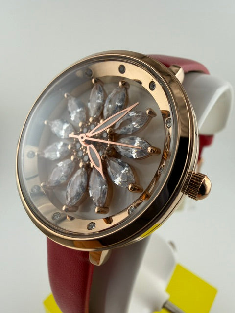 70356- Invicta Celestial  Lady 38mm Gold Tone Case Black Metal Dial Black Band SD-007 Quartz #5