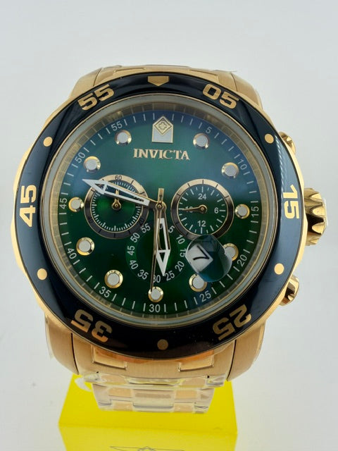 0075 - Invicta Pro Diver SCUBA Men's Watch - 48mm, Gold Green Dial (0073) #4