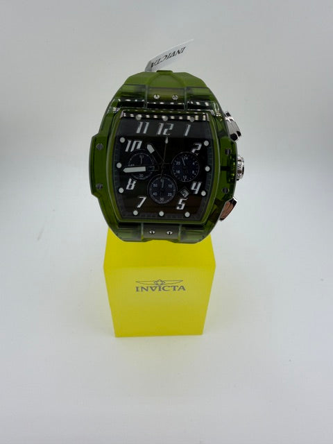 49980-Invicta S1 Rally Vortcie Green Quartz Chronograph Tonneau