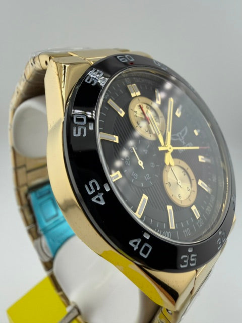 69984-Invicta S1 Rally Men's Watch Gold W/Black Dial and Black Bezel