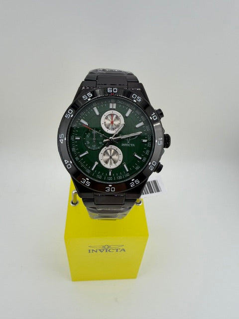69981-Invicta S1 Rally Mens Watch Black W/ Green Dial 43MM