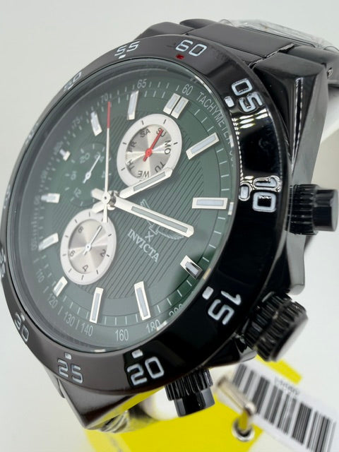 69981-Invicta S1 Rally Mens Watch Black W/ Green Dial 43MM
