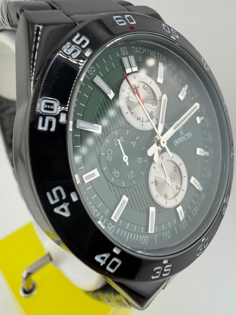 69981-Invicta S1 Rally Mens Watch Black W/ Green Dial 43MM