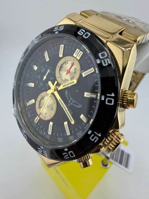69986-Invicta S1 Rally Mens Watch Gold W/ Black Dial 43MM