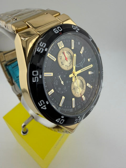 69986-Invicta S1 Rally Mens Watch Gold W/ Black Dial 43MM