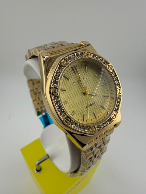 69367-Invicta Wildflower Womens Watch-Gold Band W/Gold Jeweled Bezel