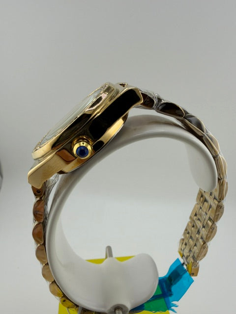 69367-Invicta Wildflower Womens Watch-Gold Band W/Gold Jeweled Bezel
