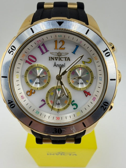 49803-Invicta Angel Zenthia Unisex Watch 40mm Black/Gold
