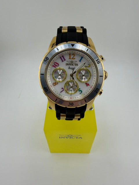 49803-Invicta Angel Zenthia Unisex Watch 40mm Black/Gold