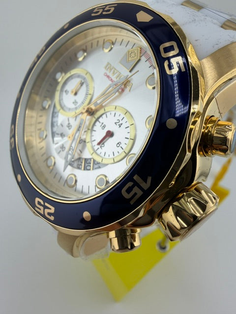 20293- Invicta ro Diver Scuba 48mm Men's Watch White W/Silver Dial Blue Bezel
