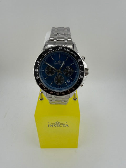 69578- Invicta Chase Durer Mens 42 MM Watch Silver W/B;ue Dial