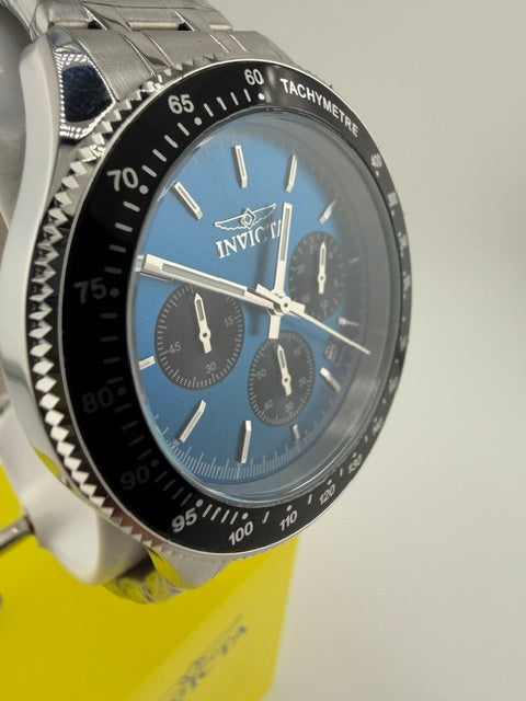 69578- Invicta Chase Durer Mens 42 MM Watch Silver W/B;ue Dial