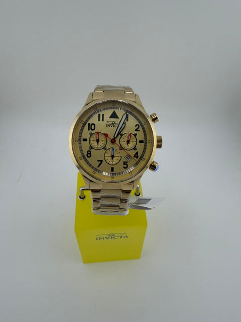 69564- Invicta Chase Durer Mens 42 MM Watch Gold W/Gold Dial Dial