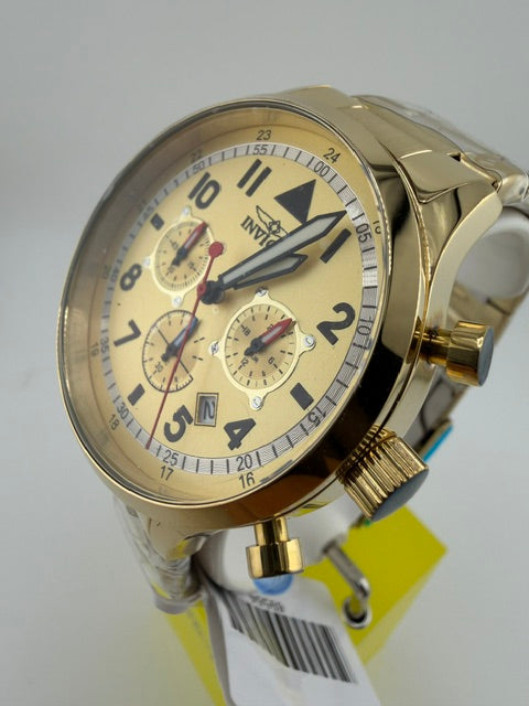 69564- Invicta Chase Durer Mens 42 MM Watch Gold W/Gold Dial Dial