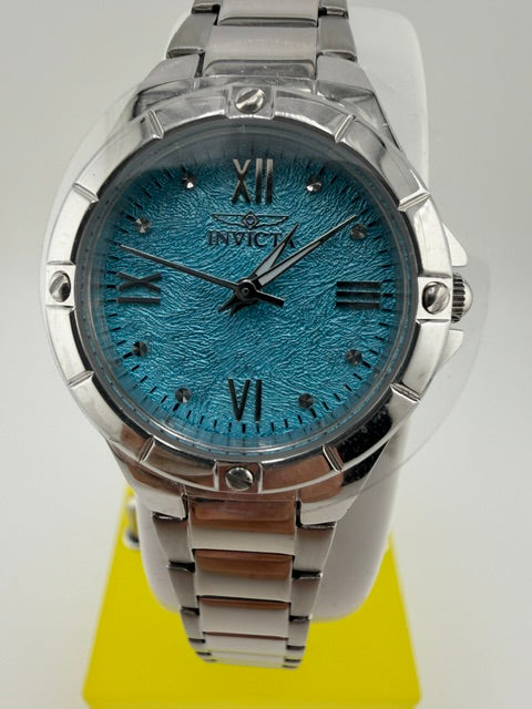 50389-Invicta Wildflower Silver with Teal Dial