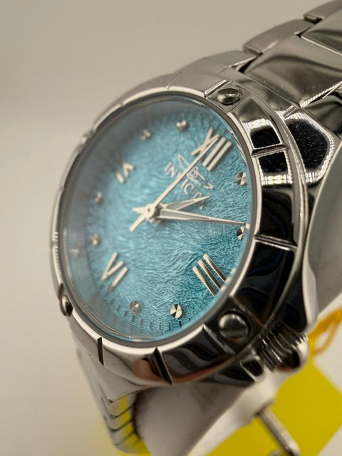 50389-Invicta Wildflower Silver with Teal Dial