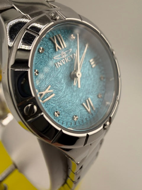 50389-Invicta Wildflower Silver with Teal Dial
