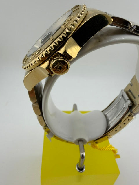 50398-Invicta Pro Diver Gold Tone, With Black Dial Luminous hand Rotating Bezel and Date