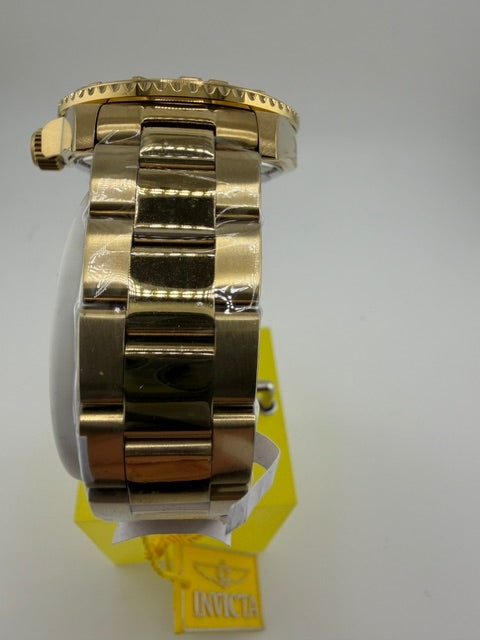 50398-Invicta Pro Diver Gold Tone, With Black Dial Luminous hand Rotating Bezel and Date
