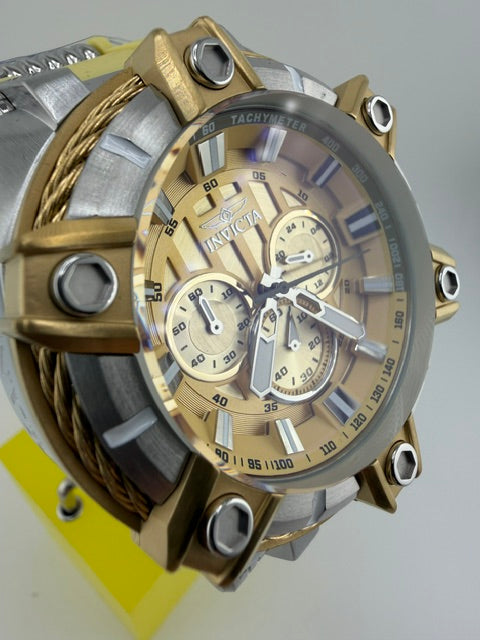 49808-Invicta Bolt Surge Mens Watch Tan and Gold