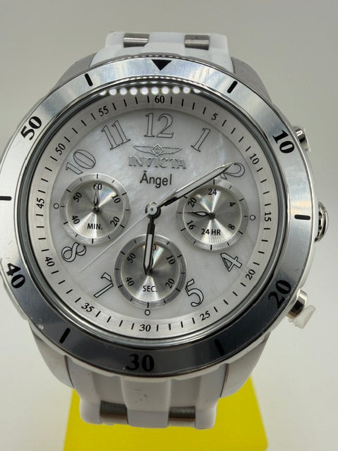 37347-Invicta Lady Angel Chronograph White W/White Dial
