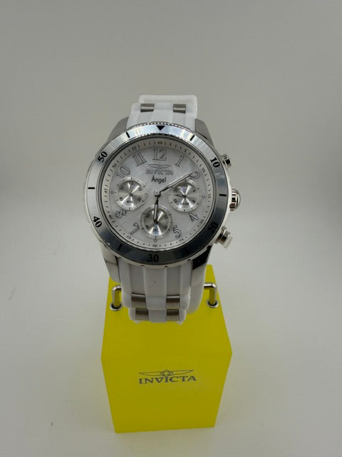 37347-Invicta Lady Angel Chronograph White W/White Dial