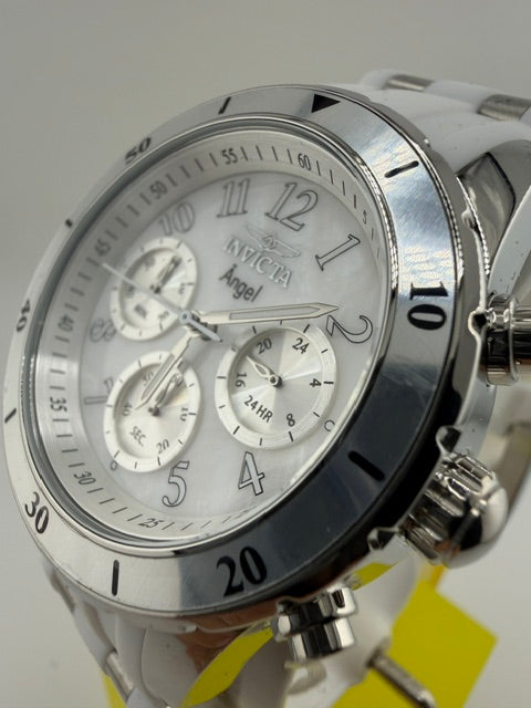 37347-Invicta Lady Angel Chronograph White W/White Dial