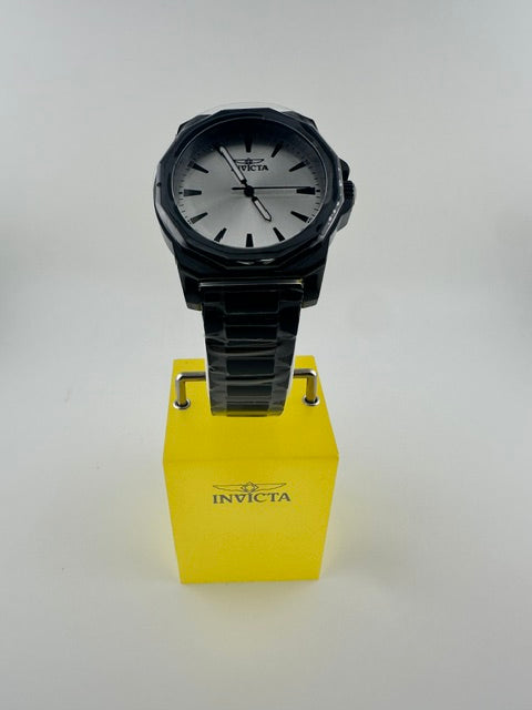 50856 - Invicta Speedway  Men 42mm Black Tone Case Silver Brass Dial Black Band PC21J Quartz #4