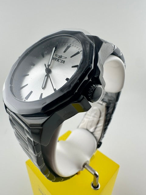 50856 - Invicta Speedway  Men 42mm Black Tone Case Silver Brass Dial Black Band PC21J Quartz #4