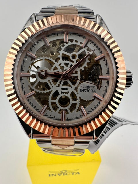 69756 - Invicta Objet D Art Glyph Automatic Men's Watch w/ Skeleton Dial - 43mm, Silver, Rose Gold (69756) #10