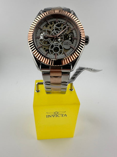 69756 - Invicta Objet D Art Glyph Automatic Men's Watch w/ Skeleton Dial - 43mm, Silver, Rose Gold (69756) #10