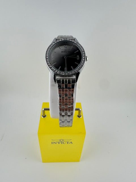 70454 - Invicta Celestial  Lady 30mm Silver Tone Case Black+White Metal Dial Silver Band SD-006 Quartz #2