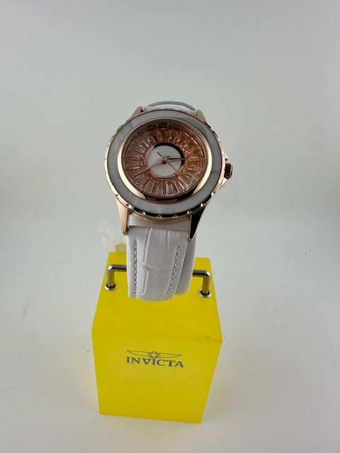 70371 - Invicta Celestial  Lady 37.3mm Rose Gold Tone Case Rose Gold Metal Dial White Band SD-006 Quartz #1