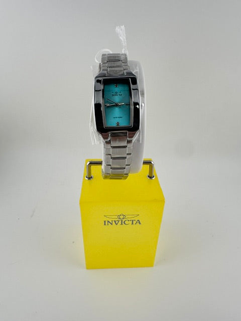 70237 - Invicta Wildflower  Lady 22mm Silver Tone Case Blue Metal Dial Silver Band SD-006 Quartz #9