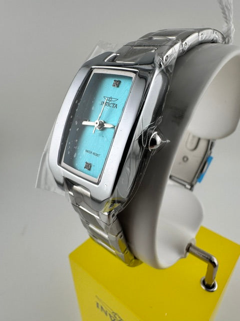 70237 - Invicta Wildflower  Lady 22mm Silver Tone Case Blue Metal Dial Silver Band SD-006 Quartz #9