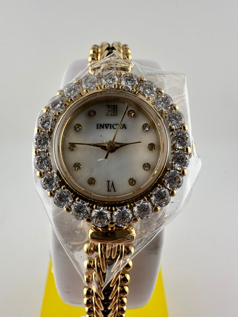 70417 - Invicta Angel  Lady 24.8mm Gold Tone Case Gold Metal Dial Gold Band SD-006 Quartz #2