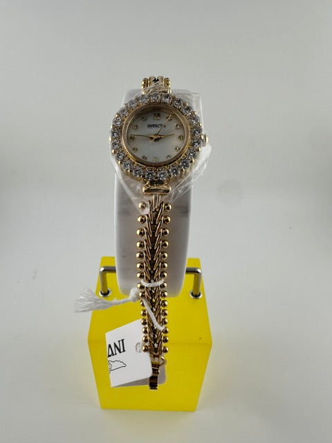 70417 - Invicta Angel  Lady 24.8mm Gold Tone Case Gold Metal Dial Gold Band SD-006 Quartz #2