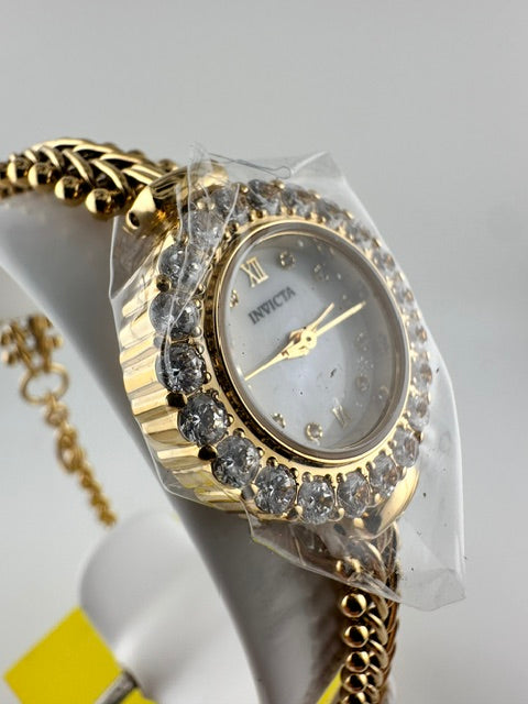 70417 - Invicta Angel  Lady 24.8mm Gold Tone Case Gold Metal Dial Gold Band SD-006 Quartz #2