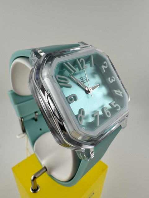70317 - Invicta Celestial  Lady 39mm Transparent Tone Case Blue Plastic Dial Blue Band SD-006 Quartz #12