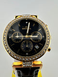 70366 - Invicta Celestial  Lady 38mm Gold Tone Case Black Metal Dial Black Band SD-007 Quartz #5
