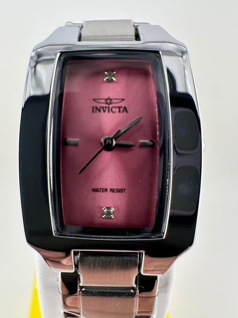 70238 - Invicta Wildflower  Lady 22mm Silver Tone Case Pink Metal Dial Silver Band SD-006 Quartz #2