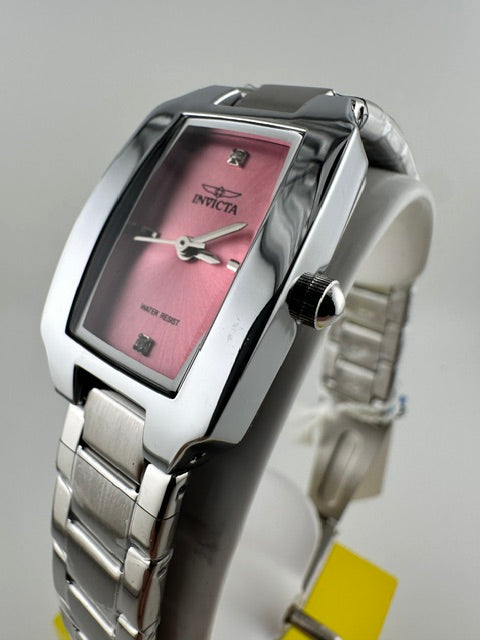 70238 - Invicta Wildflower  Lady 22mm Silver Tone Case Pink Metal Dial Silver Band SD-006 Quartz #2