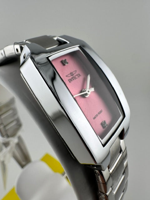 70238 - Invicta Wildflower  Lady 22mm Silver Tone Case Pink Metal Dial Silver Band SD-006 Quartz #2