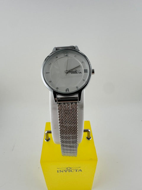 70291 - Invicta Angel  Lady 31mm Silver Tone Case White+Silver Metal Dial Silver Band VJ21C Quartz #2